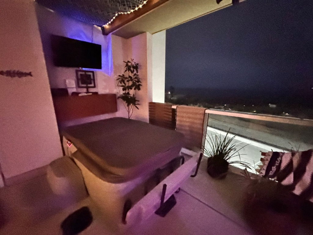 Private hot tub on terrace