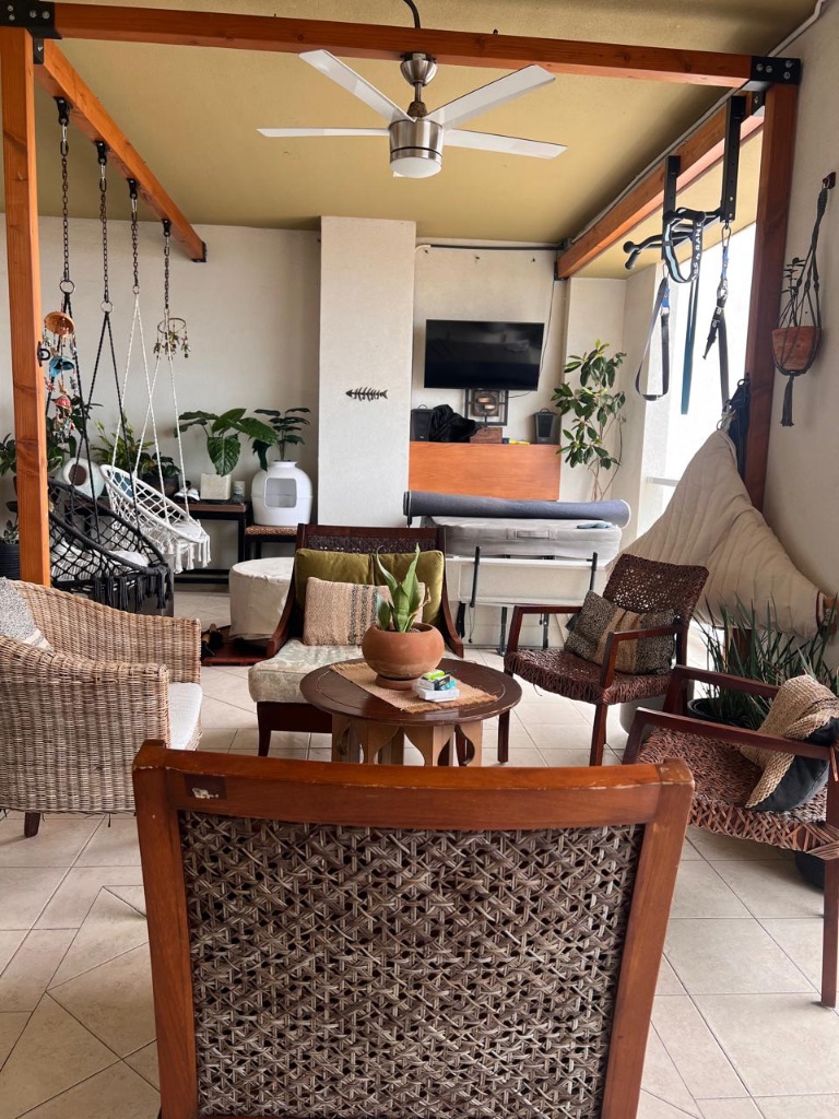Private terrace at Unit C-103 overlooking the Pacific